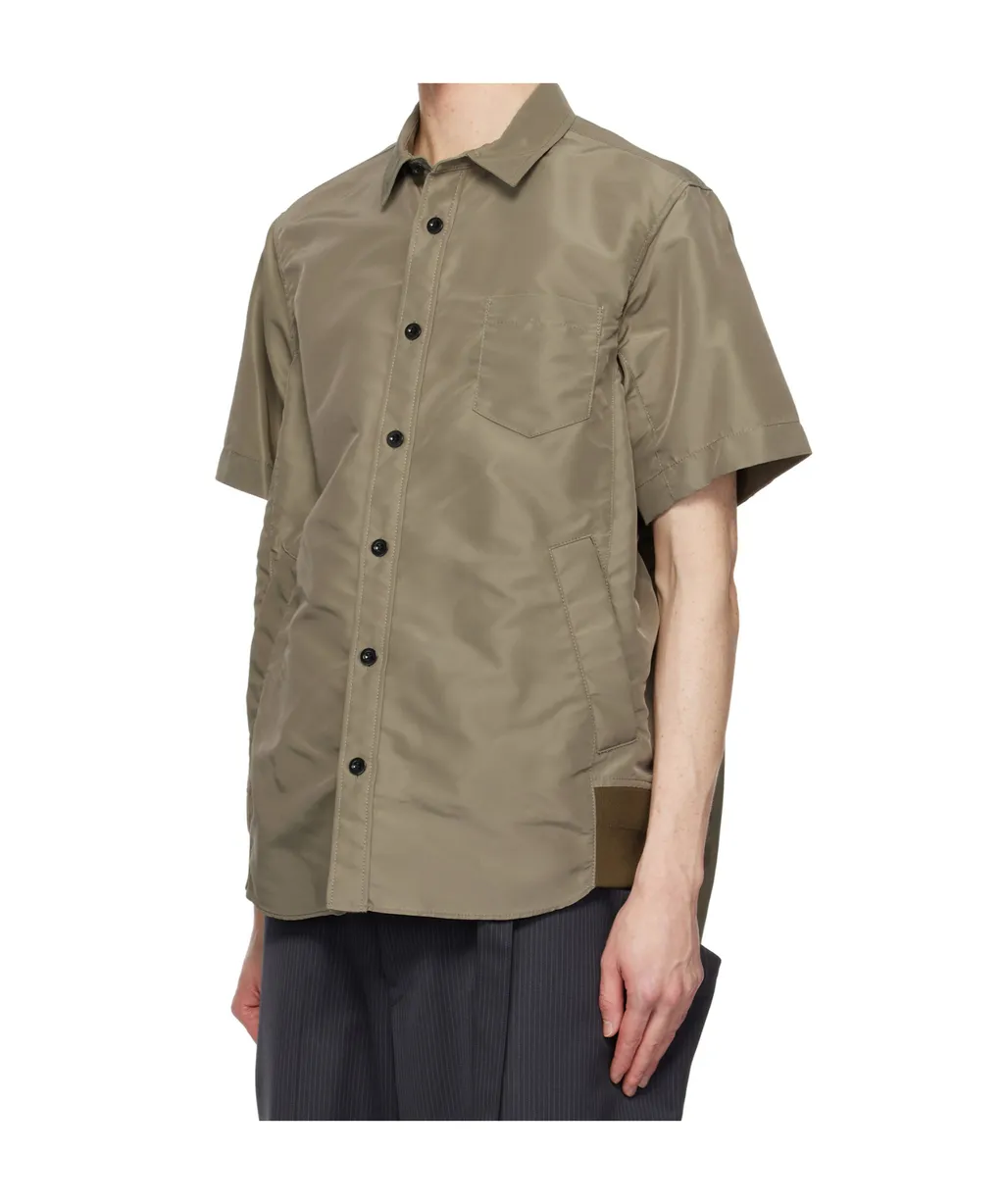 Sacai Collared Short-Sleeve Shirt