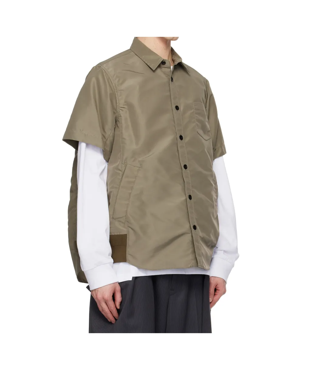 Sacai Collared Short-Sleeve Shirt