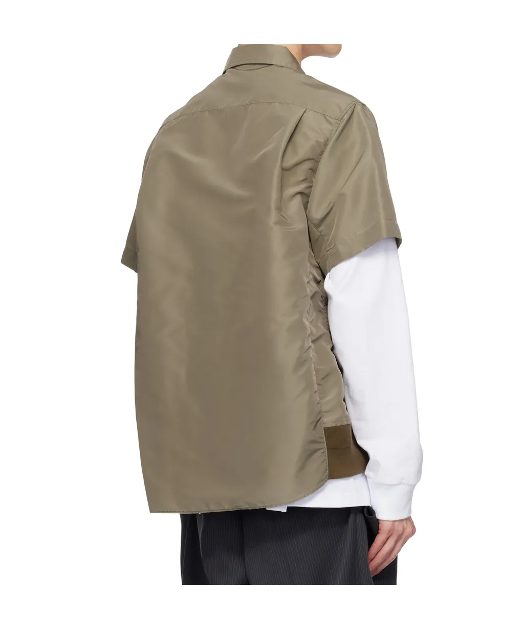 Sacai Collared Short-Sleeve Shirt