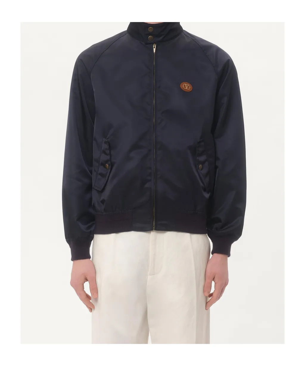 Valentino Zip-Up High Neck Jacket