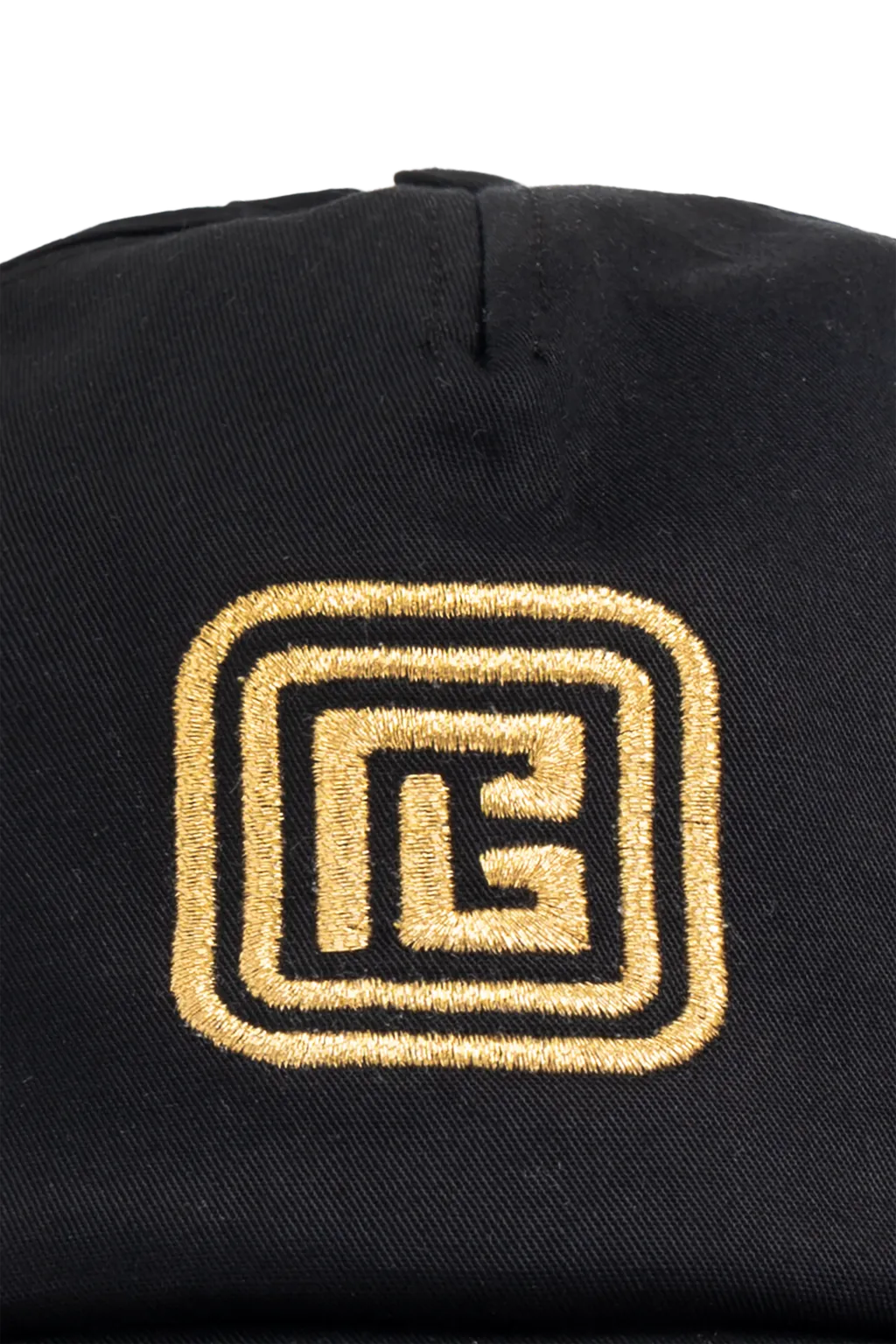 Balmain Kids Logo Embroidered Curved Peak Cap