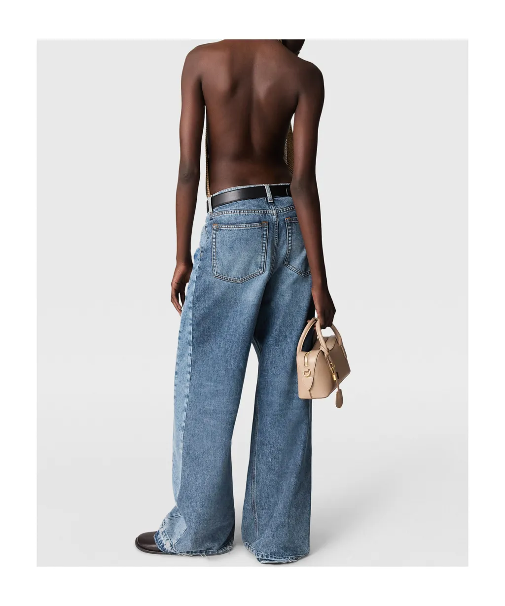 Stella Mccartney Two-Tone Wash Slouchy Straight Leg Jeans