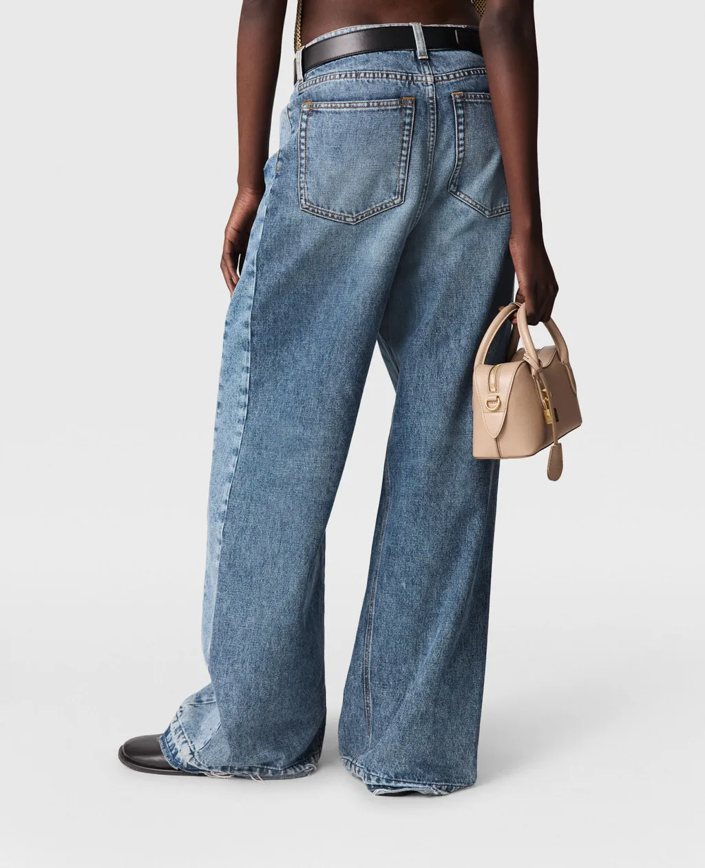 Stella Mccartney Two-Tone Wash Slouchy Straight Leg Jeans
