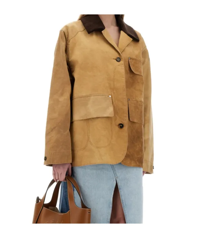 Stella Mccartney Corduroy Collar Aged Jacket