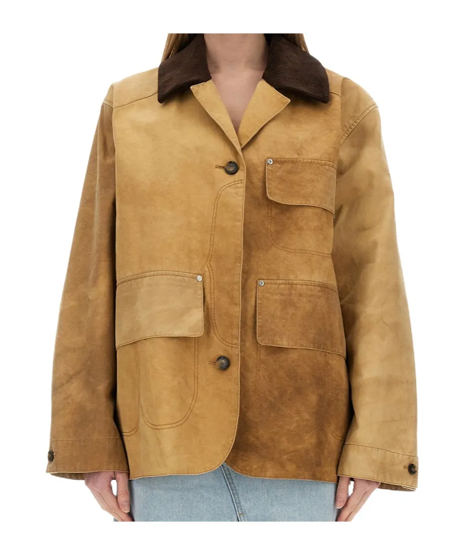 Stella Mccartney Corduroy Collar Aged Jacket