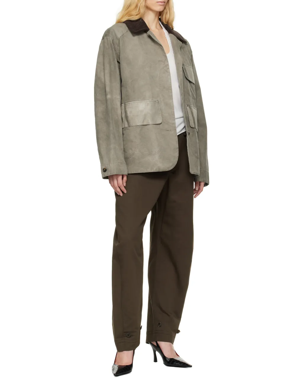 Stella Mccartney Corduroy Collar Aged Jacket