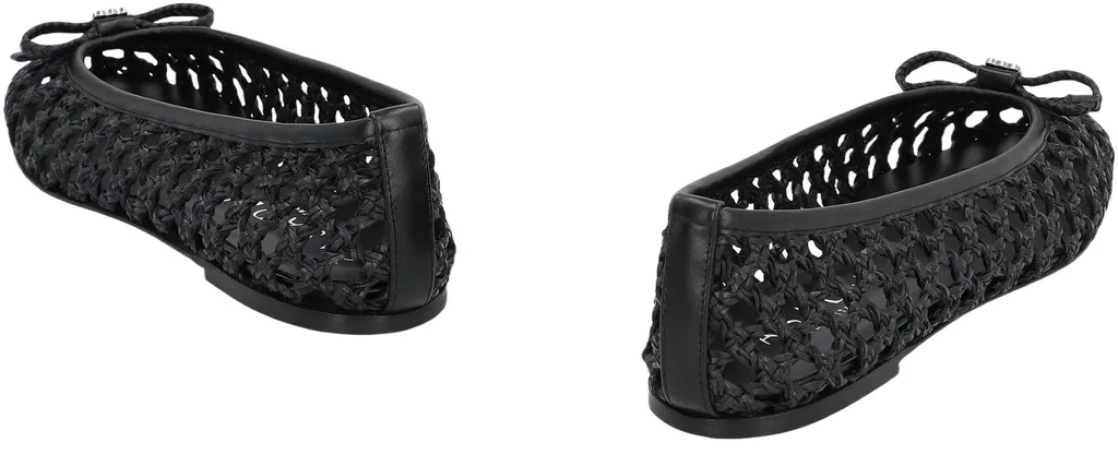 Casadei Interwovened Round Toe Flat Shoes