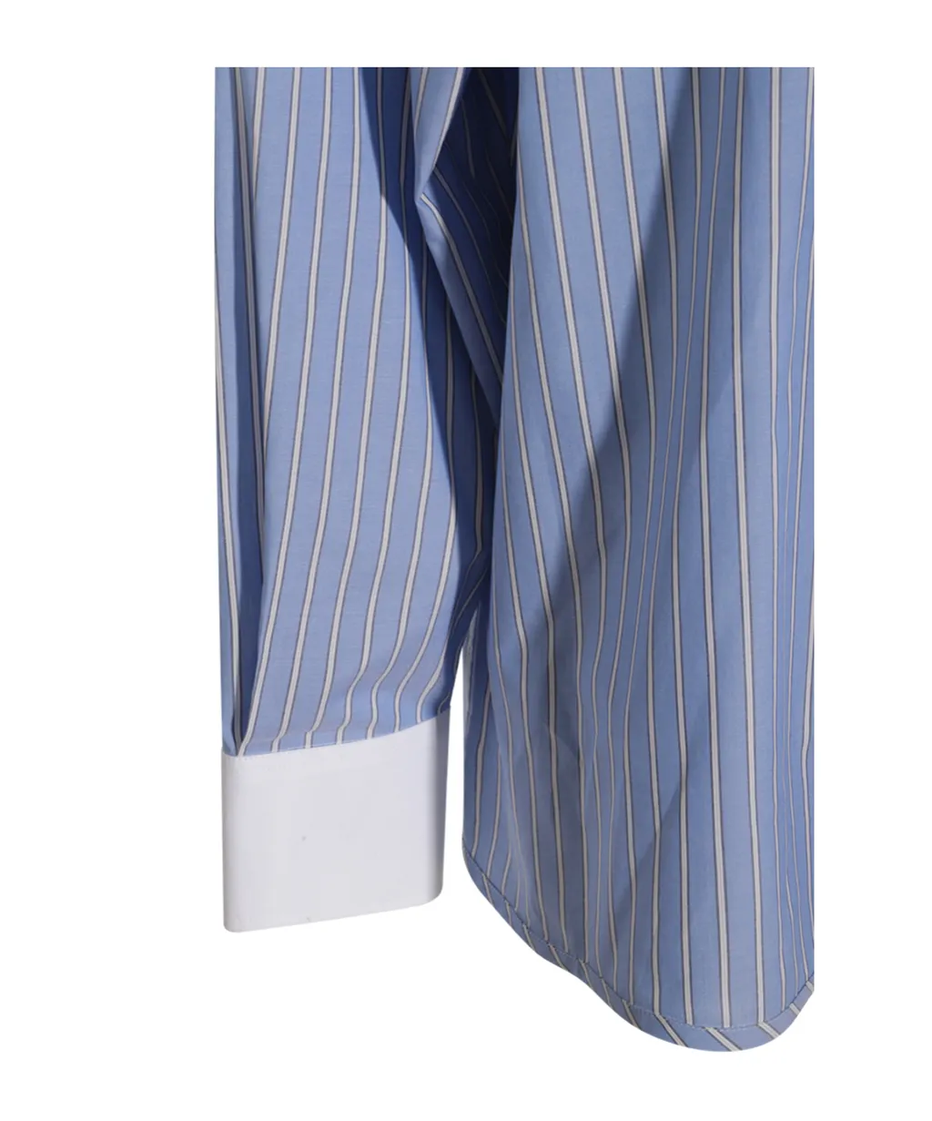Marni Striped Curved Hem Shirt