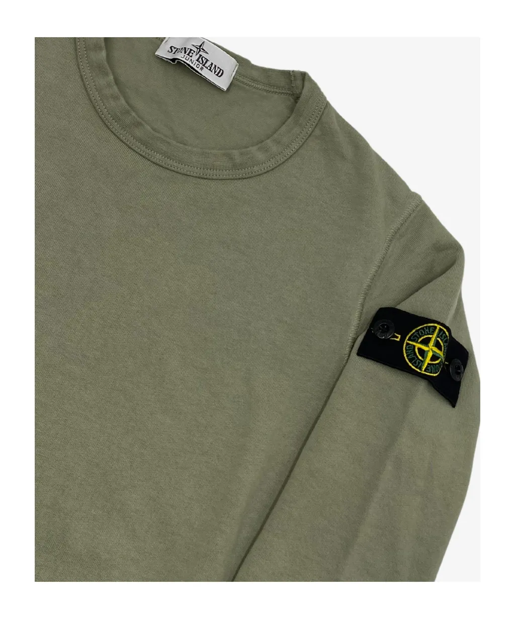 Stone Island Junior Logo-Patch Crewneck Sweatshirt