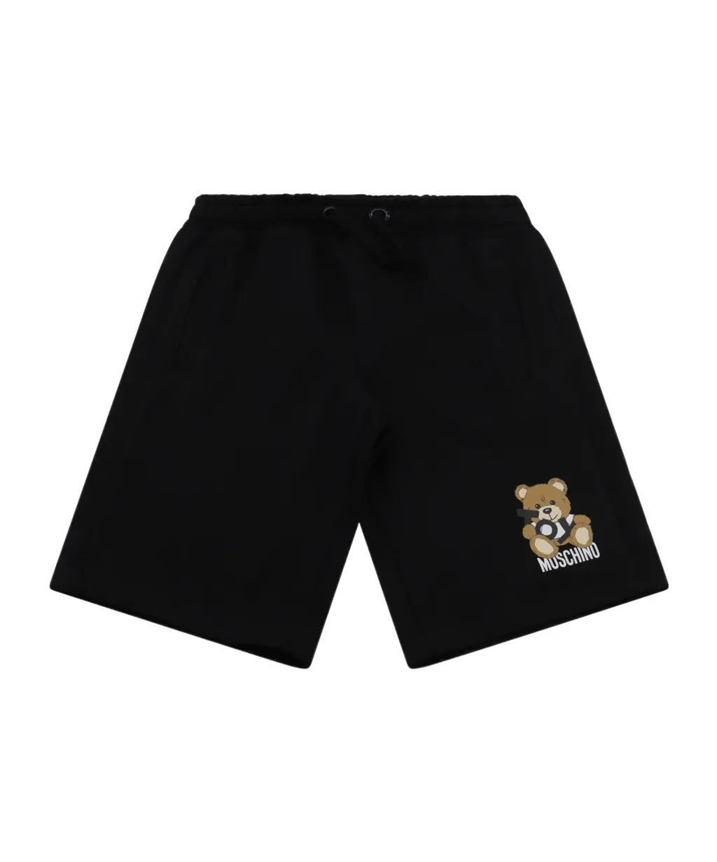 Moschino Kids Leo Teddy-Printed Drawstring Shorts