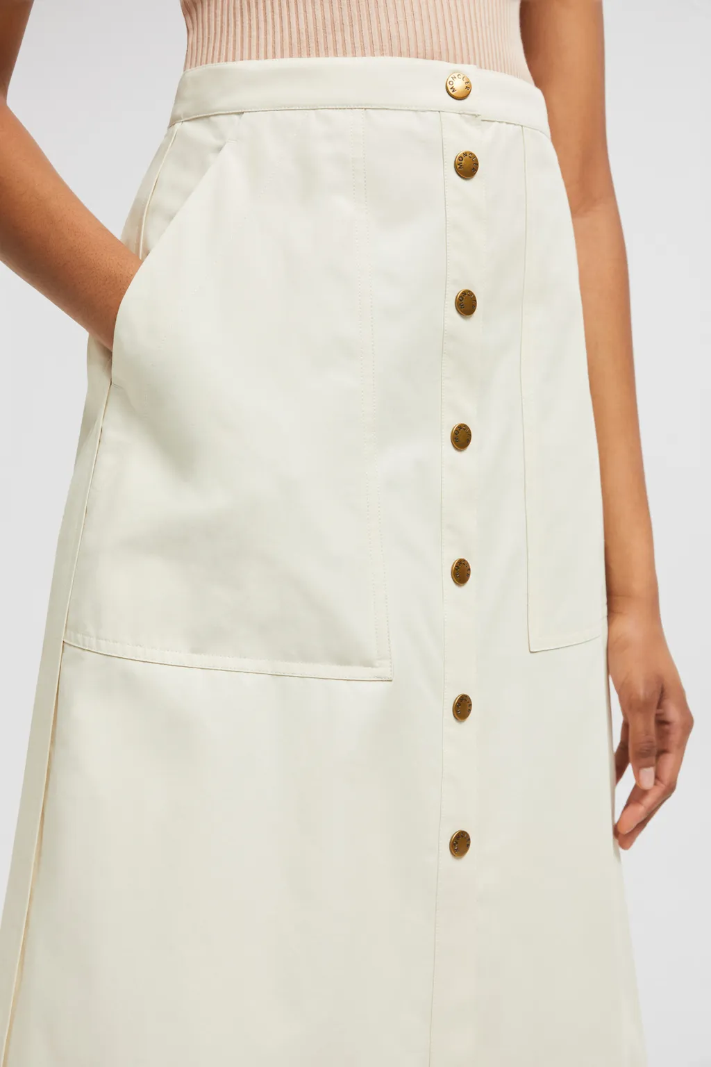 Moncler High Waist Midi Skirt