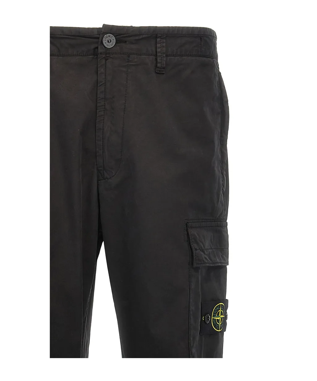 Stone Island Compass Patch Tapered-Leg Cargo Pants
