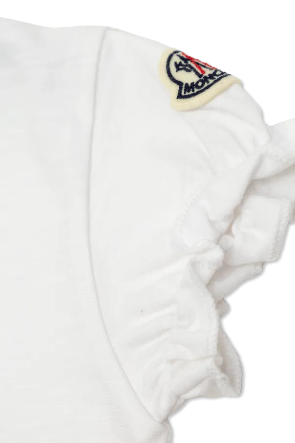 Moncler Enfant Ruffled Sleeved T-Shirt