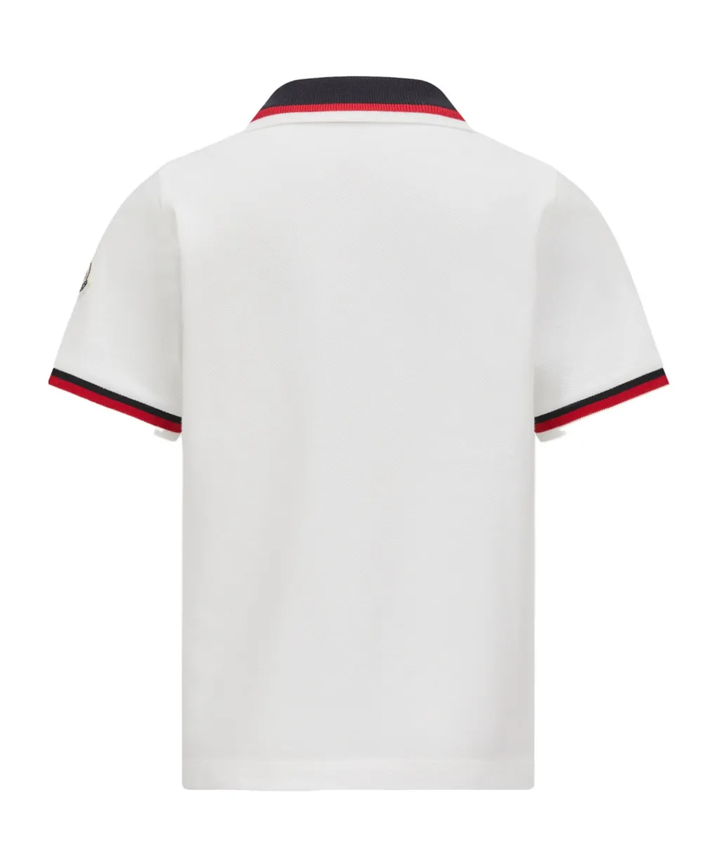 Moncler Enfant Tricolor-Trimmed Polo Shirt