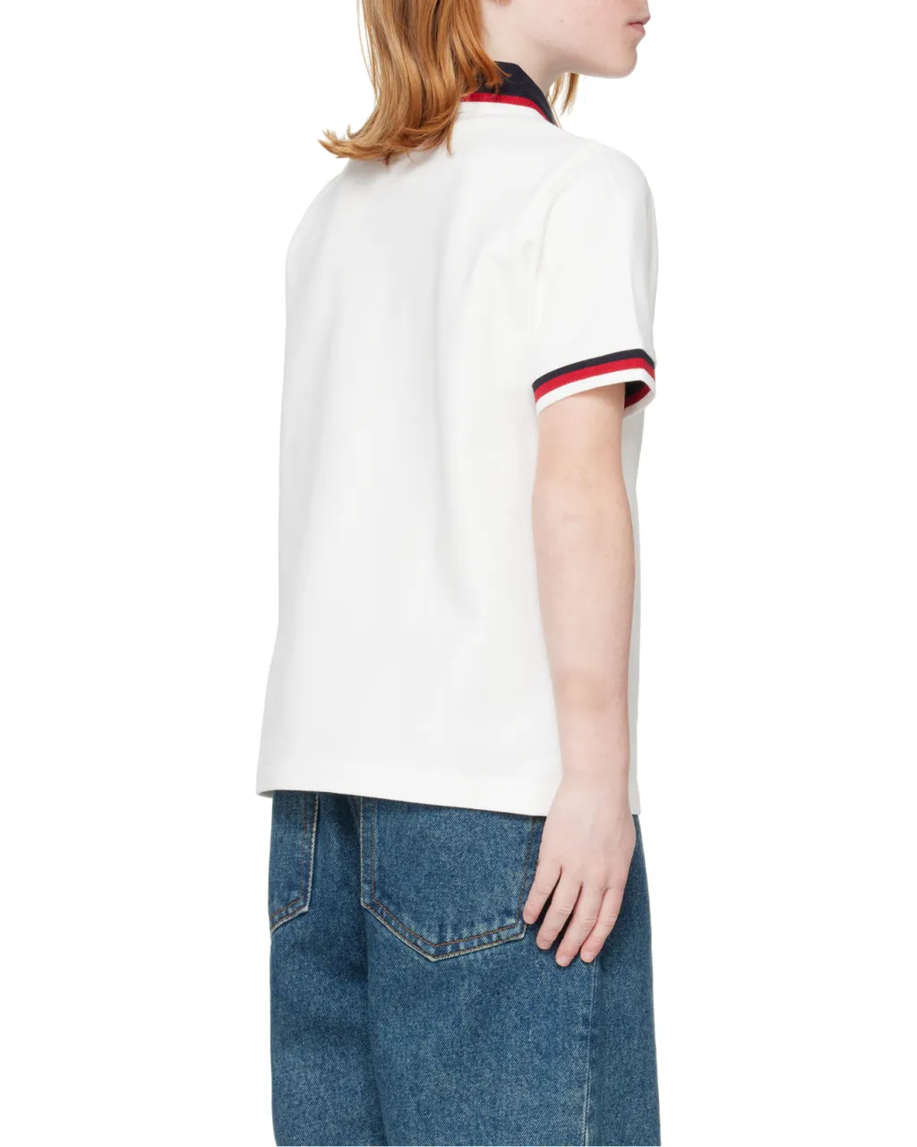 Moncler Enfant Tricolor-Trimmed Polo Shirt