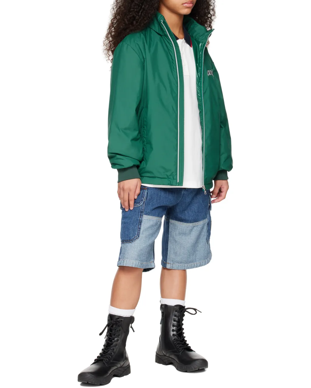 Moncler Enfant Tricolor-Trimmed Polo Shirt