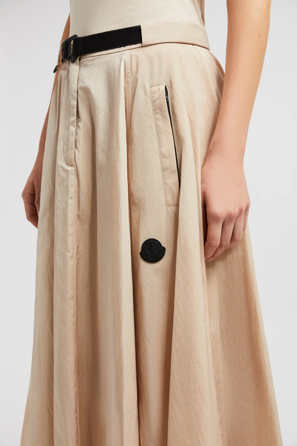 Moncler Logo Patch Belted Skirt