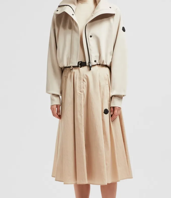 Moncler Logo Patch Belted Skirt