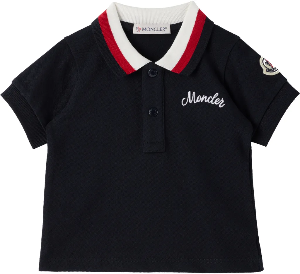 Moncler Enfant Embroidered Logo Polo Shirt