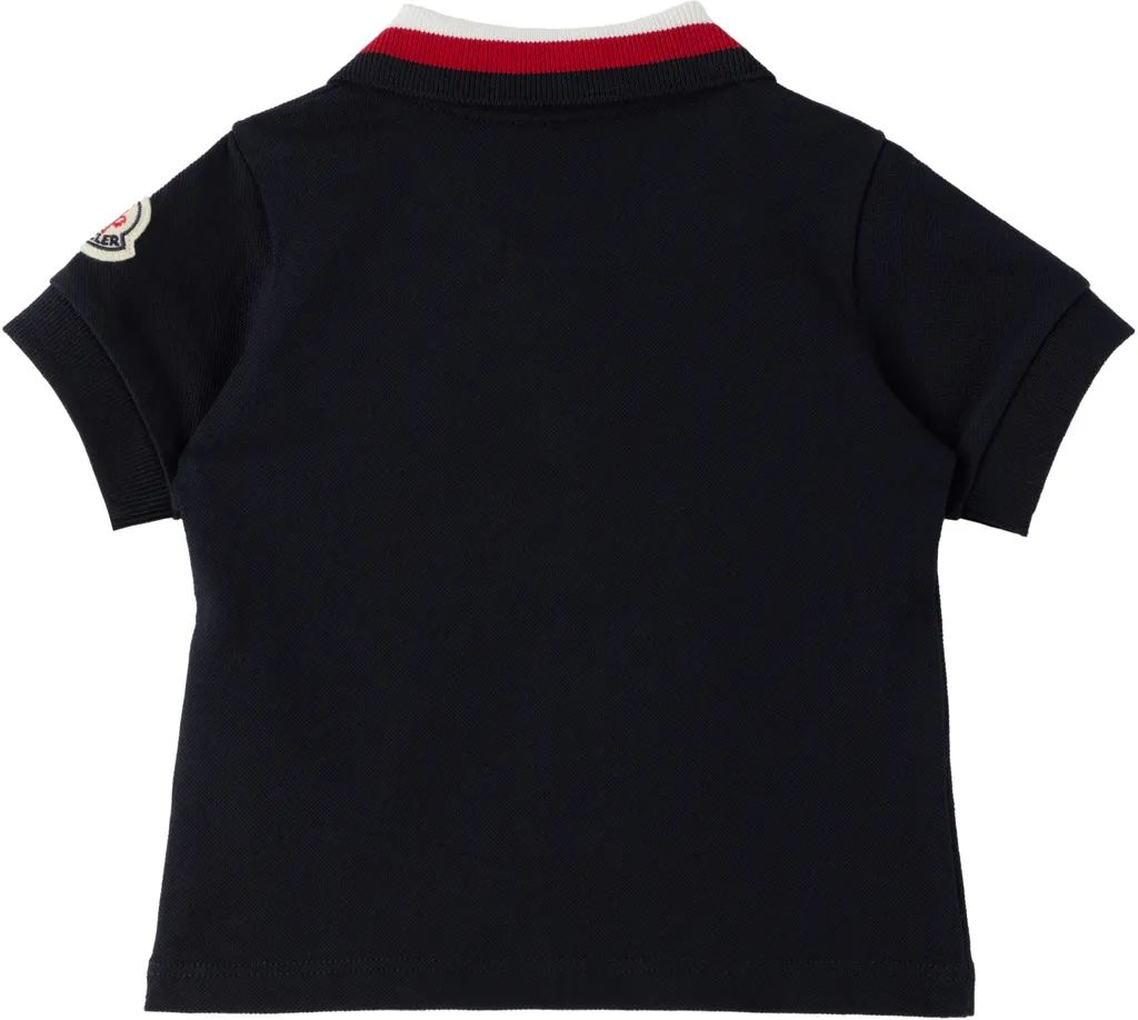 Moncler Enfant Embroidered Logo Polo Shirt