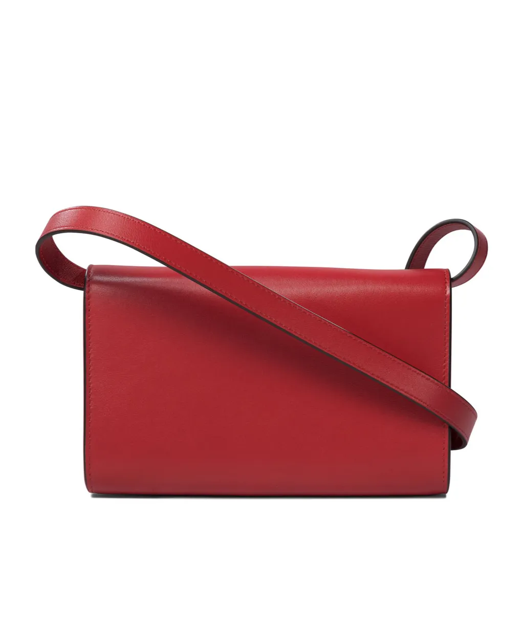 Marni Logo Debossed Foldover Top Crossbody Bag