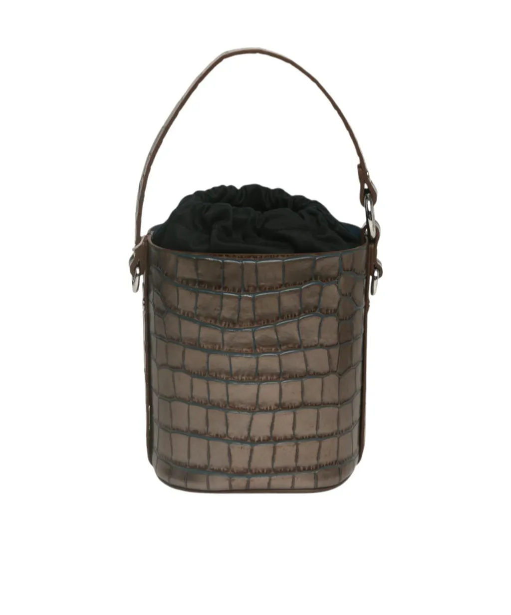 Crocodile-Embossed Tote Bag