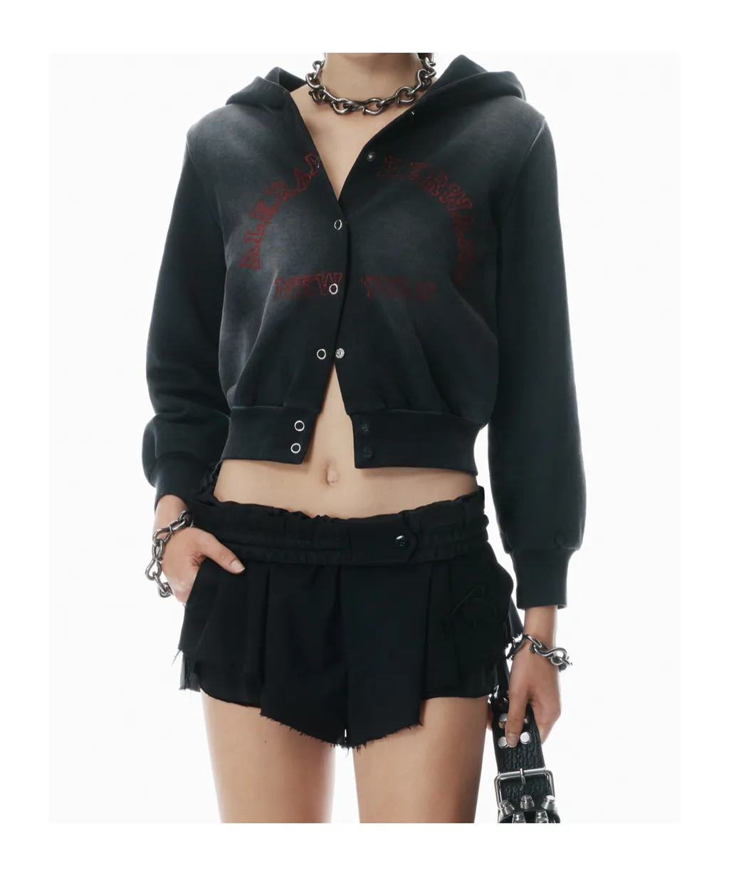 T By Alexander Wang Shrunken Terry Cardigan