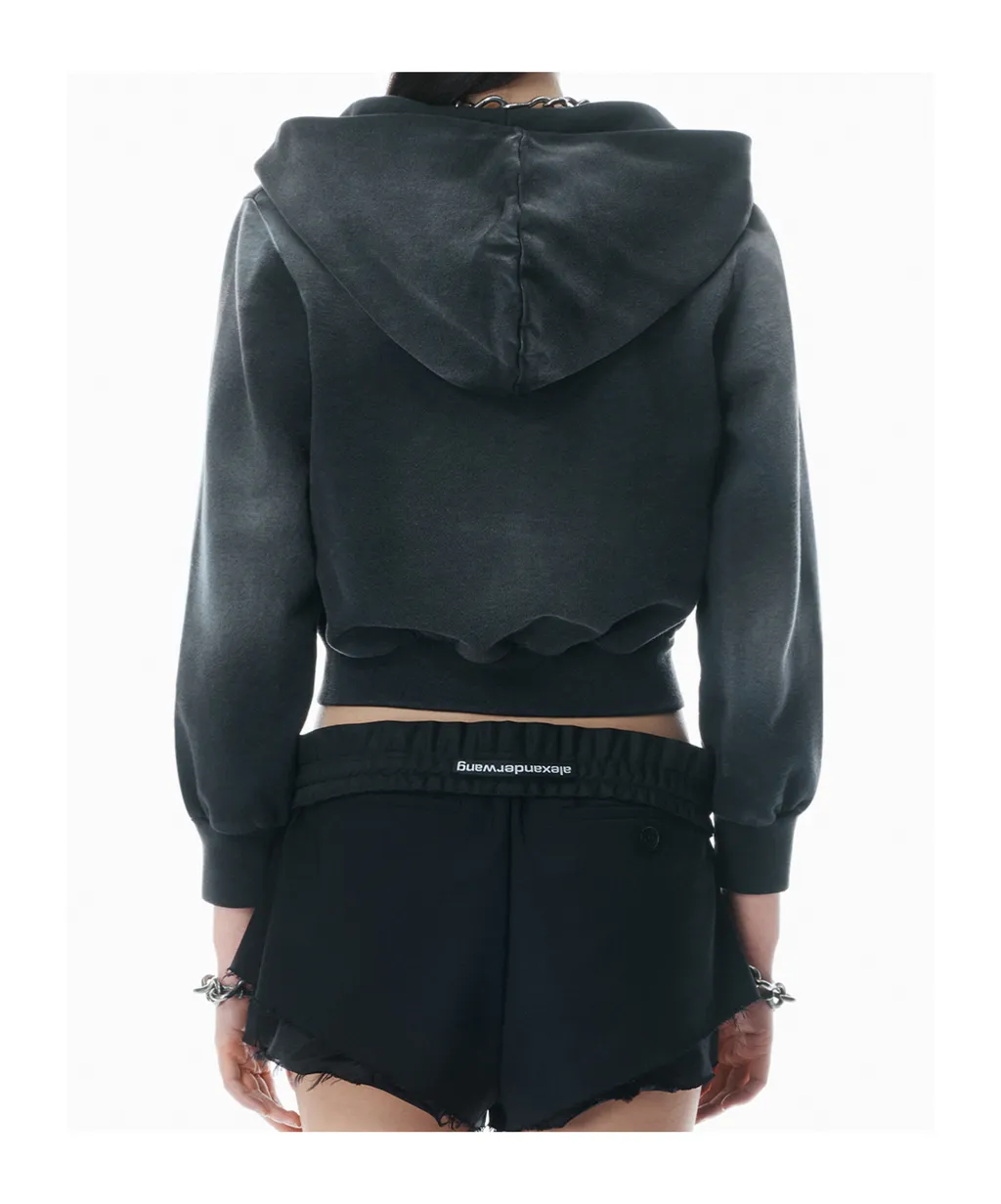 T By Alexander Wang Shrunken Terry Cardigan