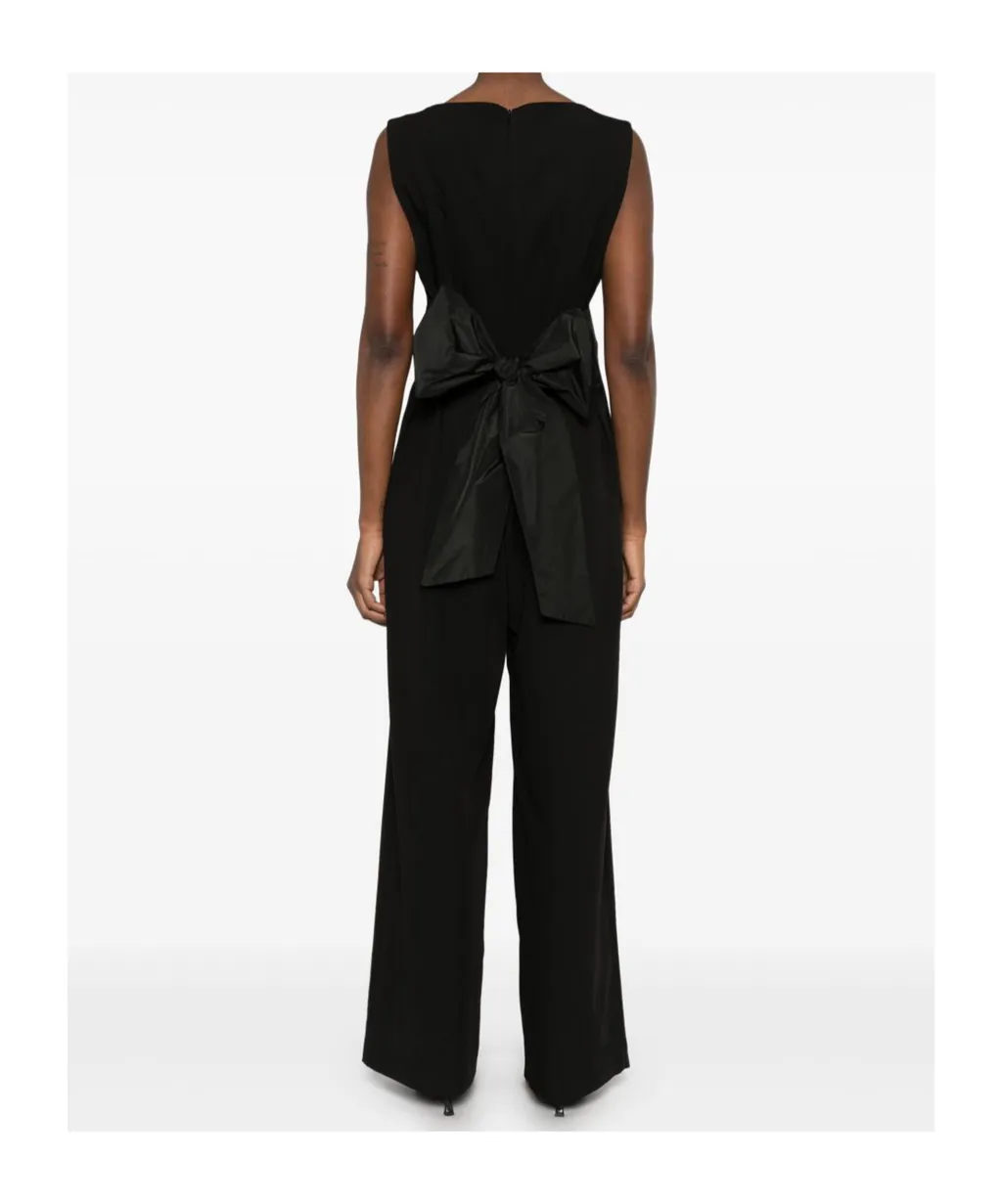 Herno Sleeveless Pussy-Bow Jumpsuit