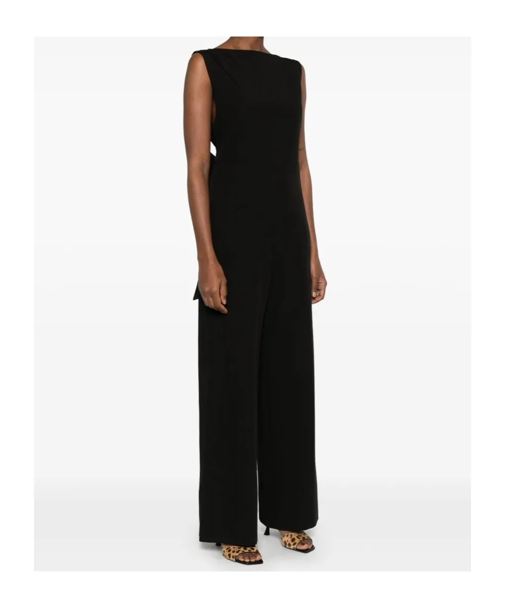 Herno Sleeveless Pussy-Bow Jumpsuit