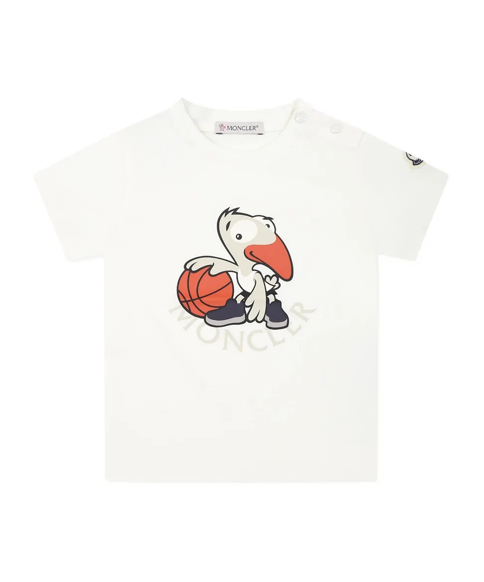 Moncler Enfant Basketball Motif T-Shirt
