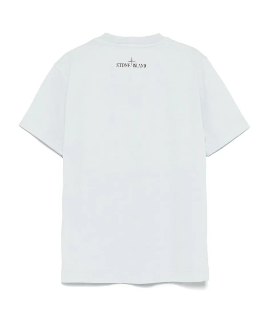 Stone Island Junior Compass Printed Crewneck T-Shirt