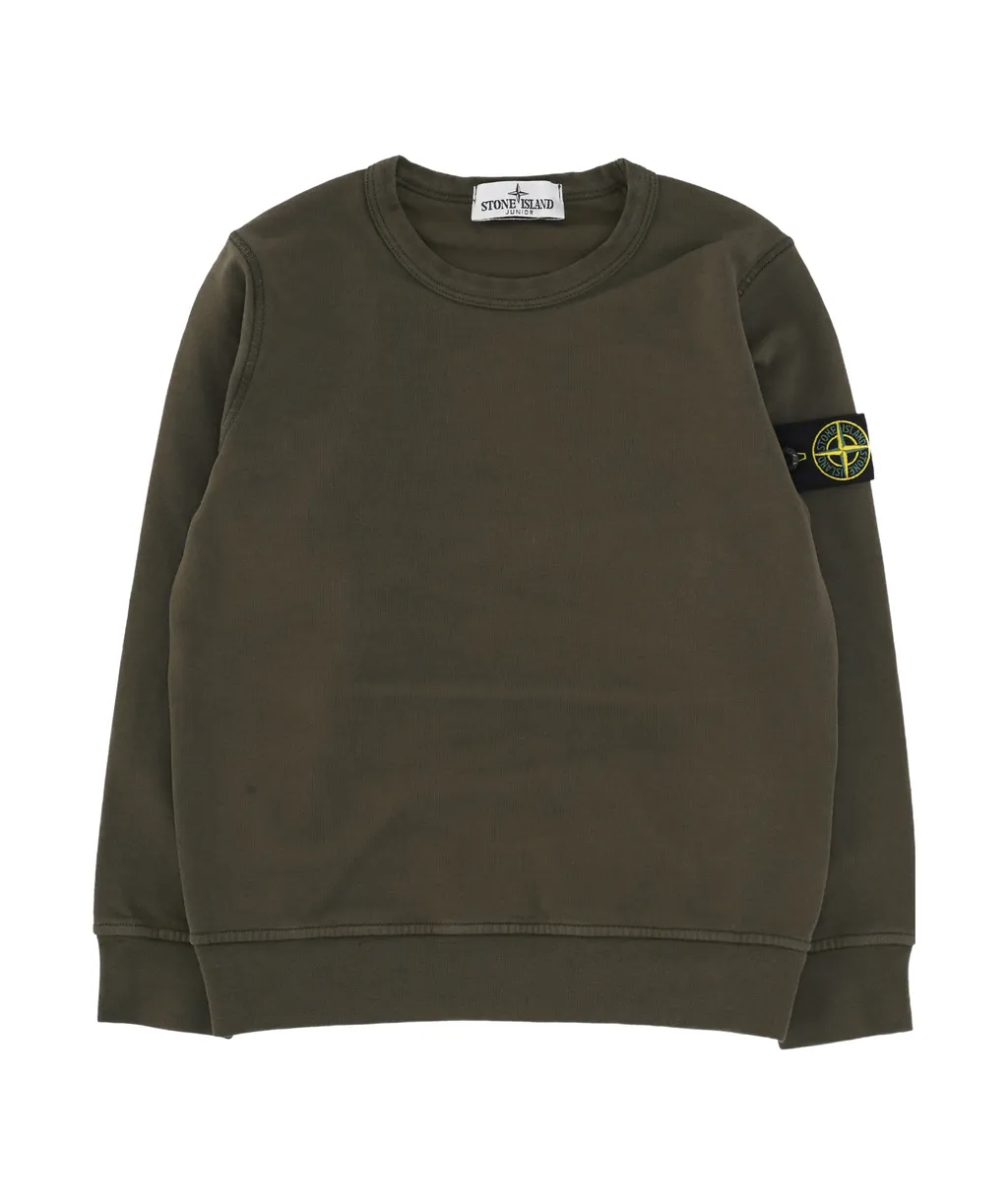 Stone Island Junior Logo-Patch Crewneck Sweatshirt