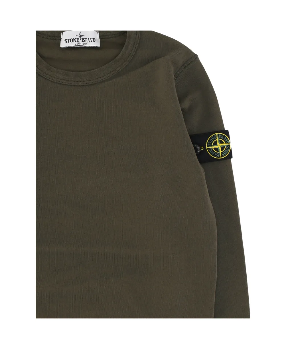 Stone Island Junior Logo-Patch Crewneck Sweatshirt