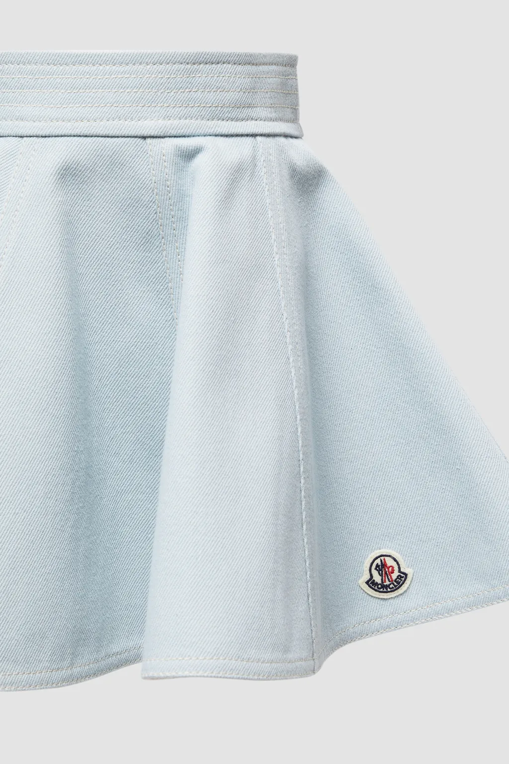 Moncler Enfant Flared Denim Mini Skirt