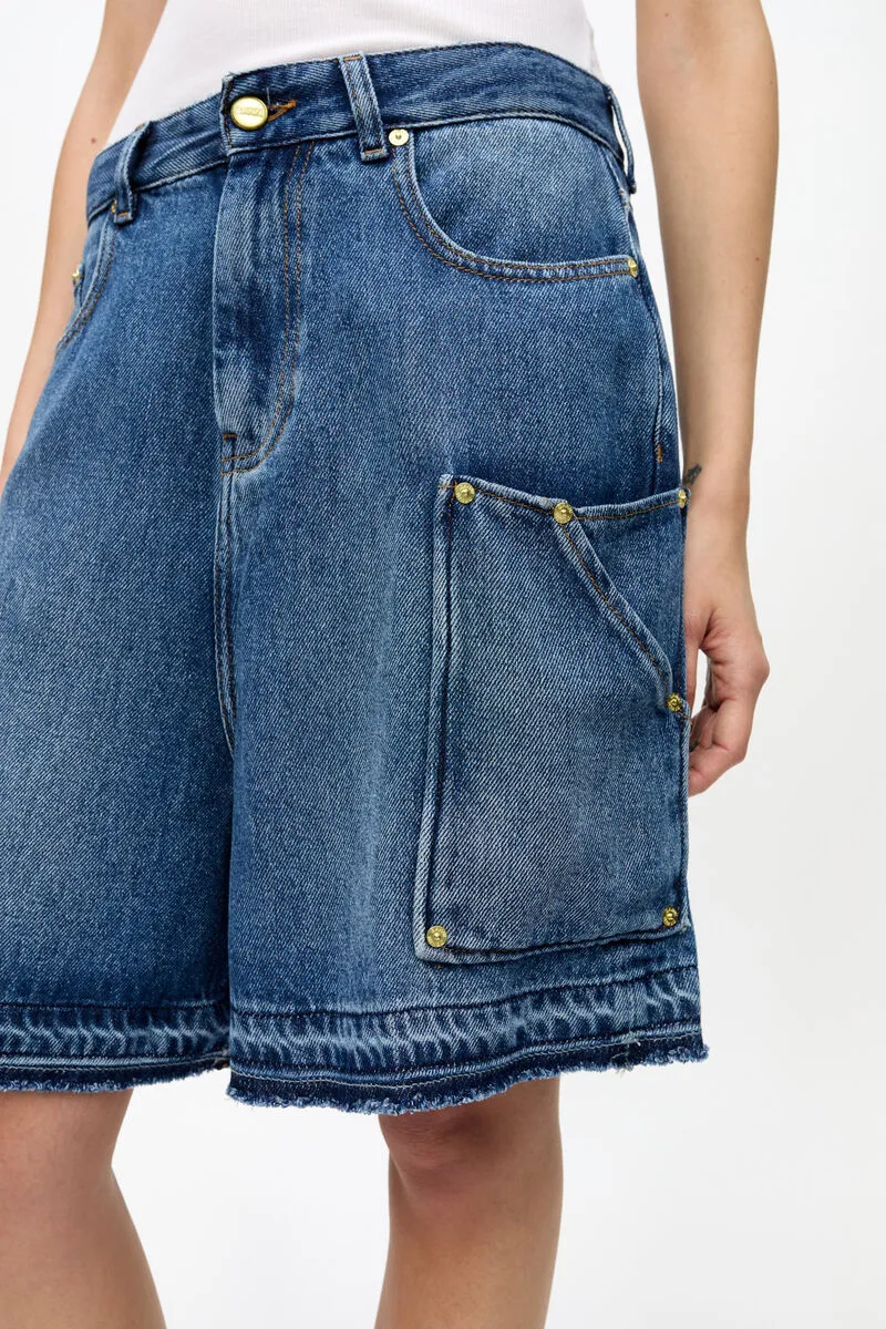 Ganni Light Denim Shorts