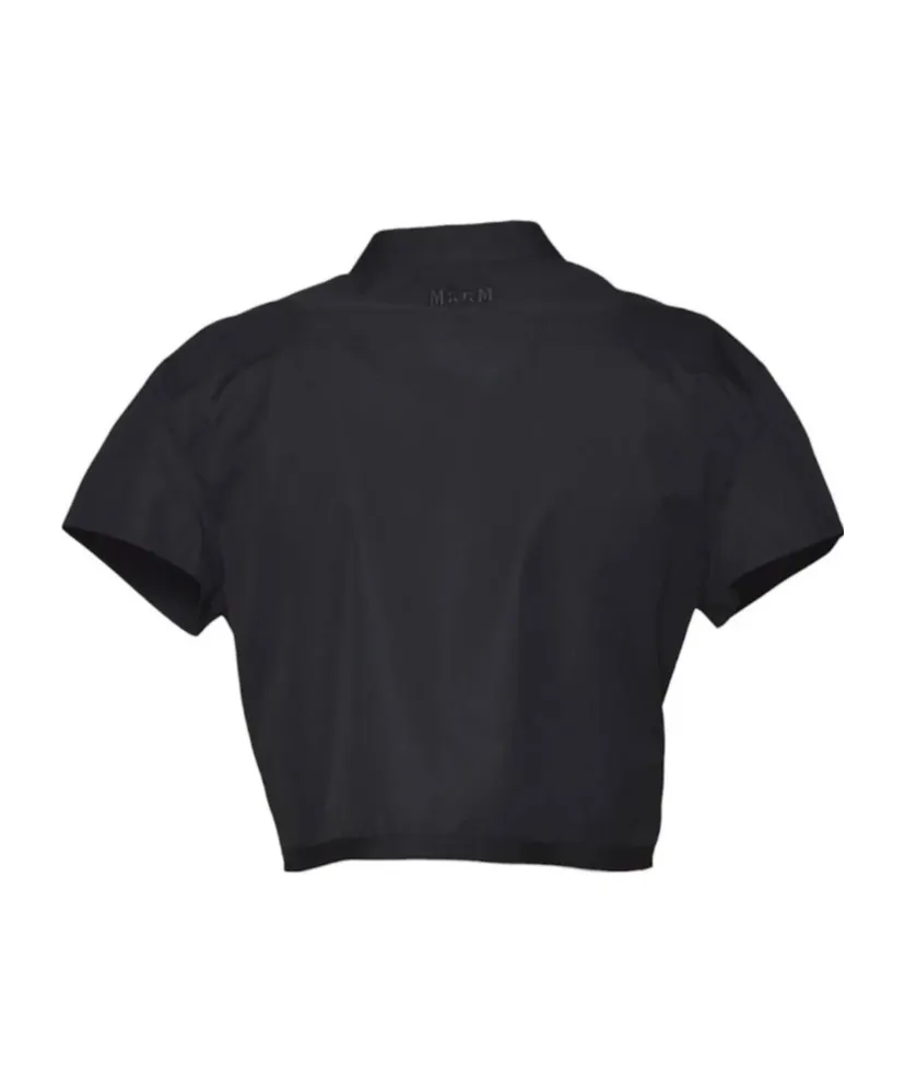 Msgm Cropped Ruffled Shirt