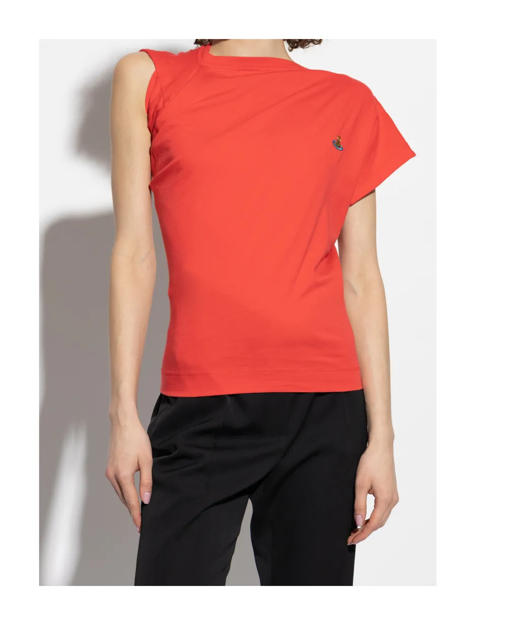 Vivienne Westwood Orb Embroidered Asymmetric T-Shirt