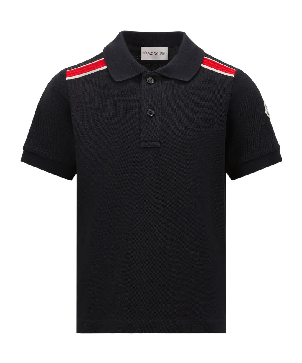 Tricolour-Trimmed Cotton Piquet Polo Shirt