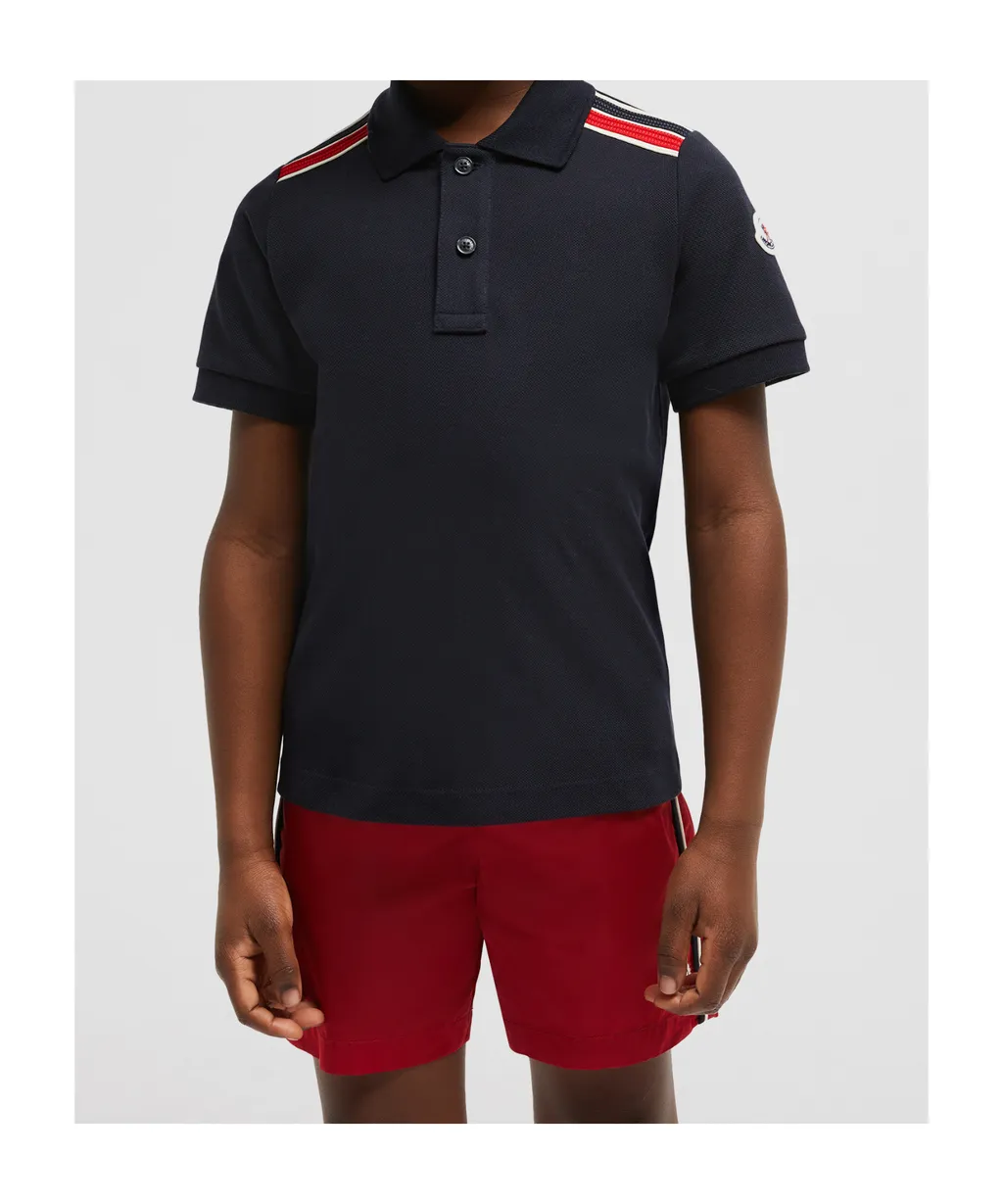 Tricolour-Trimmed Cotton Piquet Polo Shirt