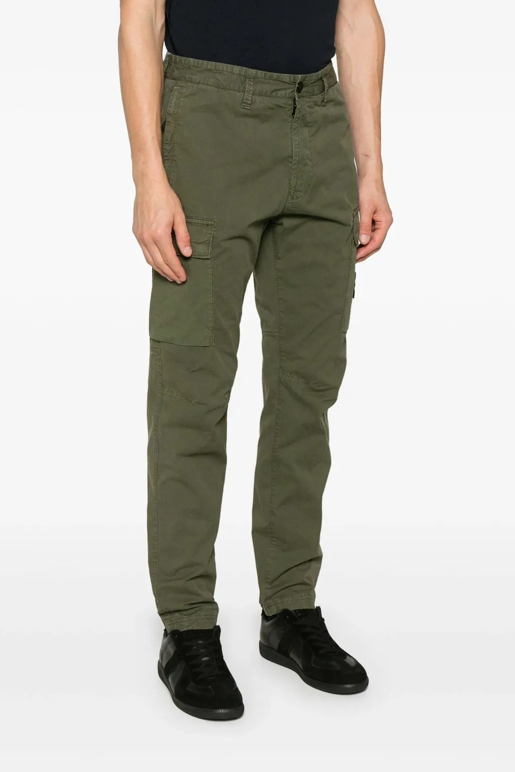 Stone Island Compass Patch Tapered-Leg Cargo Pants