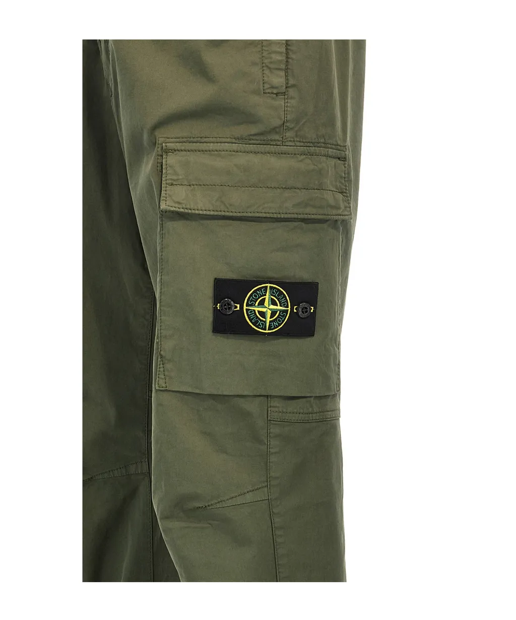 Stone Island Compass Patch Tapered-Leg Cargo Pants