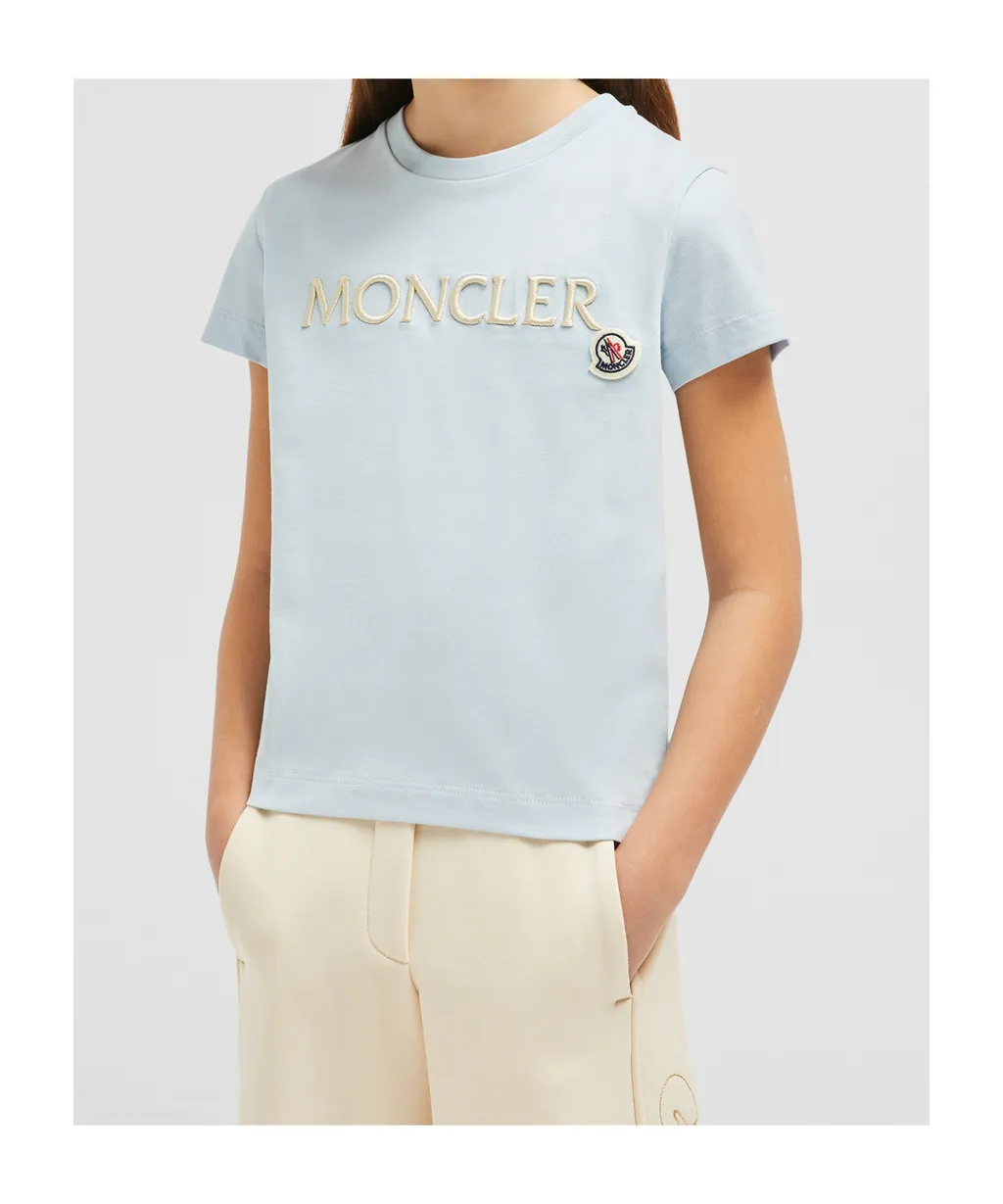 Moncler Enfant Logo Embroidered T-Shirt