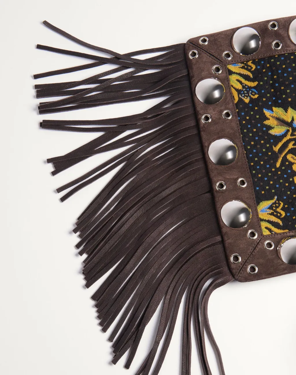 Valentino NellcÔTe Jacquard Fringed Edge Shoulder Bag