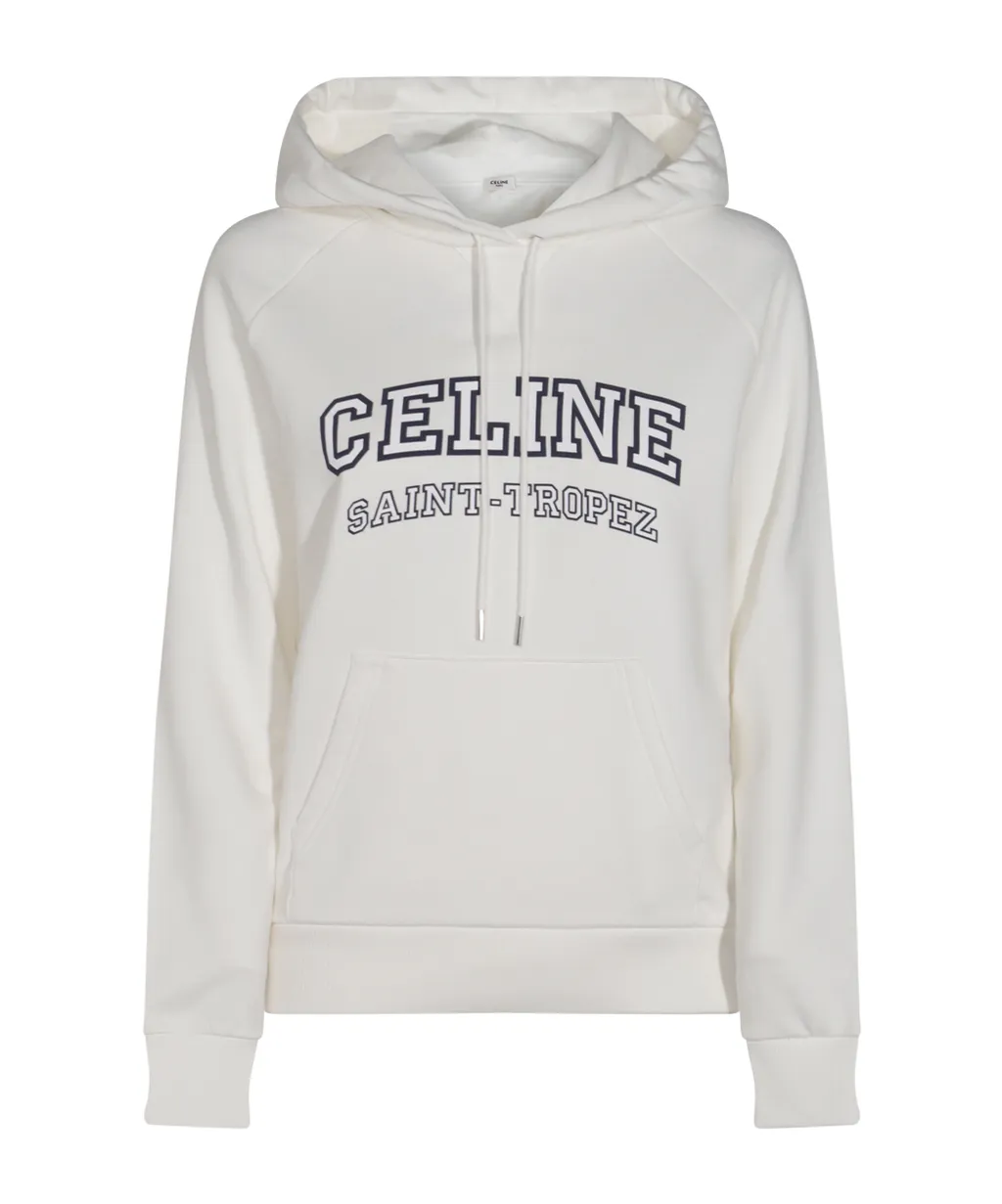 Celine Hoodie In Fleece Cotton