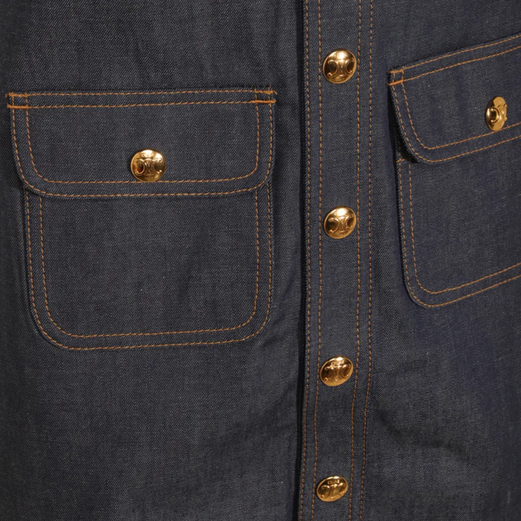 Mini Dress In Raw Wash Denim