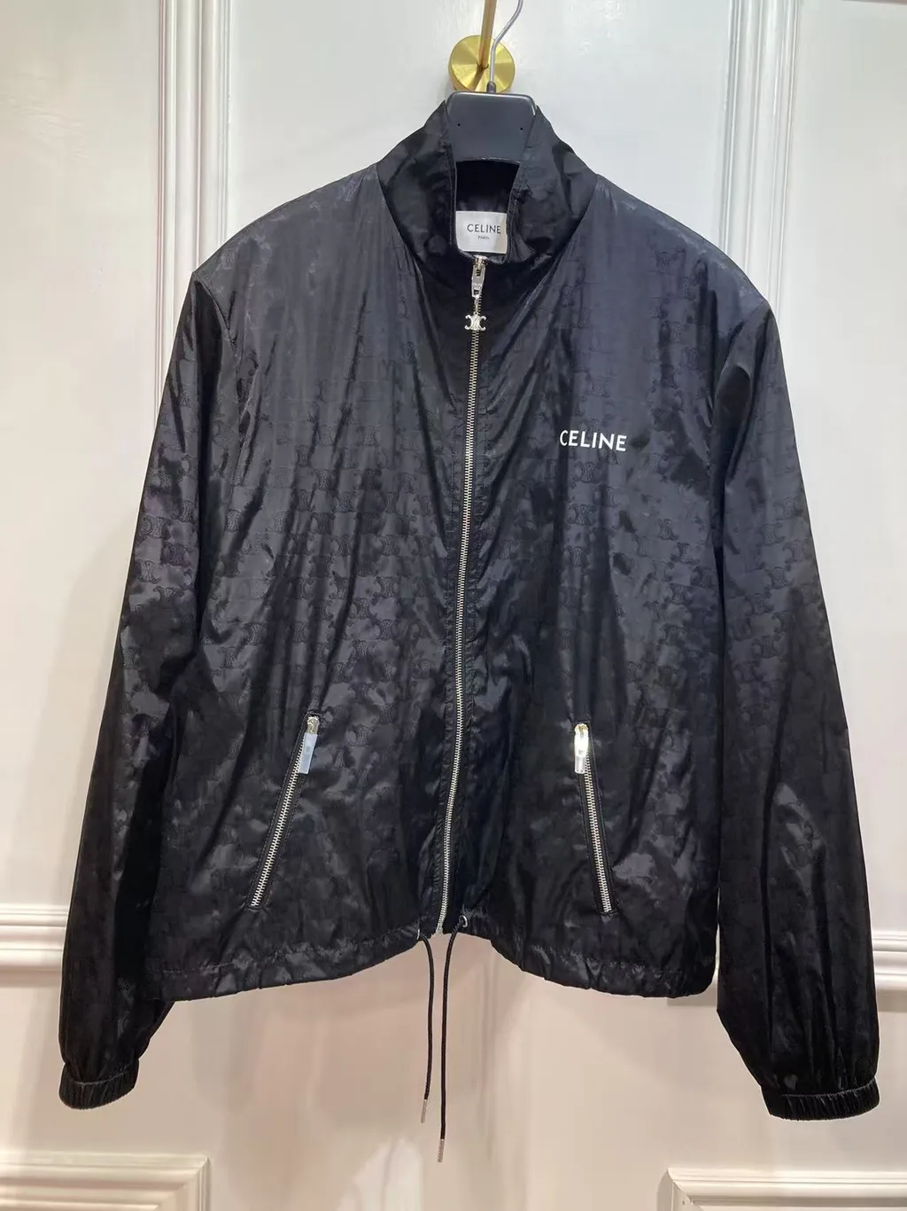Celine Blouson Jacket In Monogram Nylon