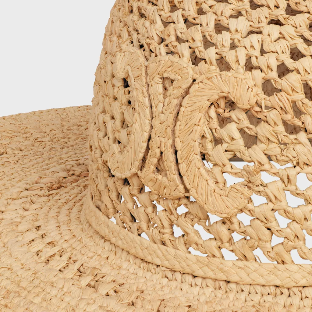 Triomphe Wide-Brimmed Hat In Raffia