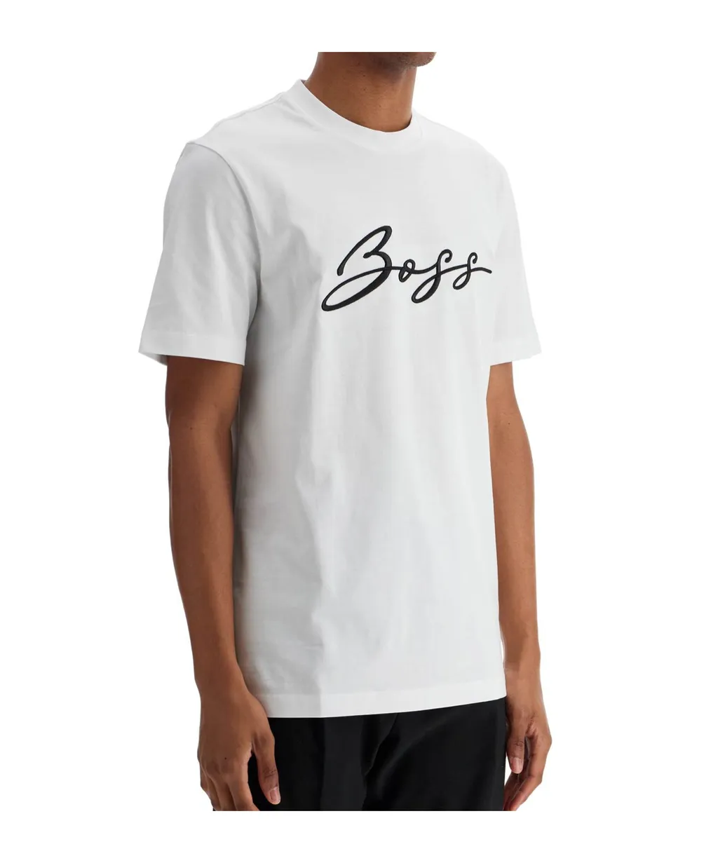 Boss Hugo Boss Logo Printed Crewneck T-Shirt