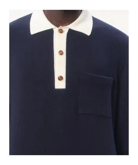 Valentino Button Detailed Long-Sleeved Polo Shirt